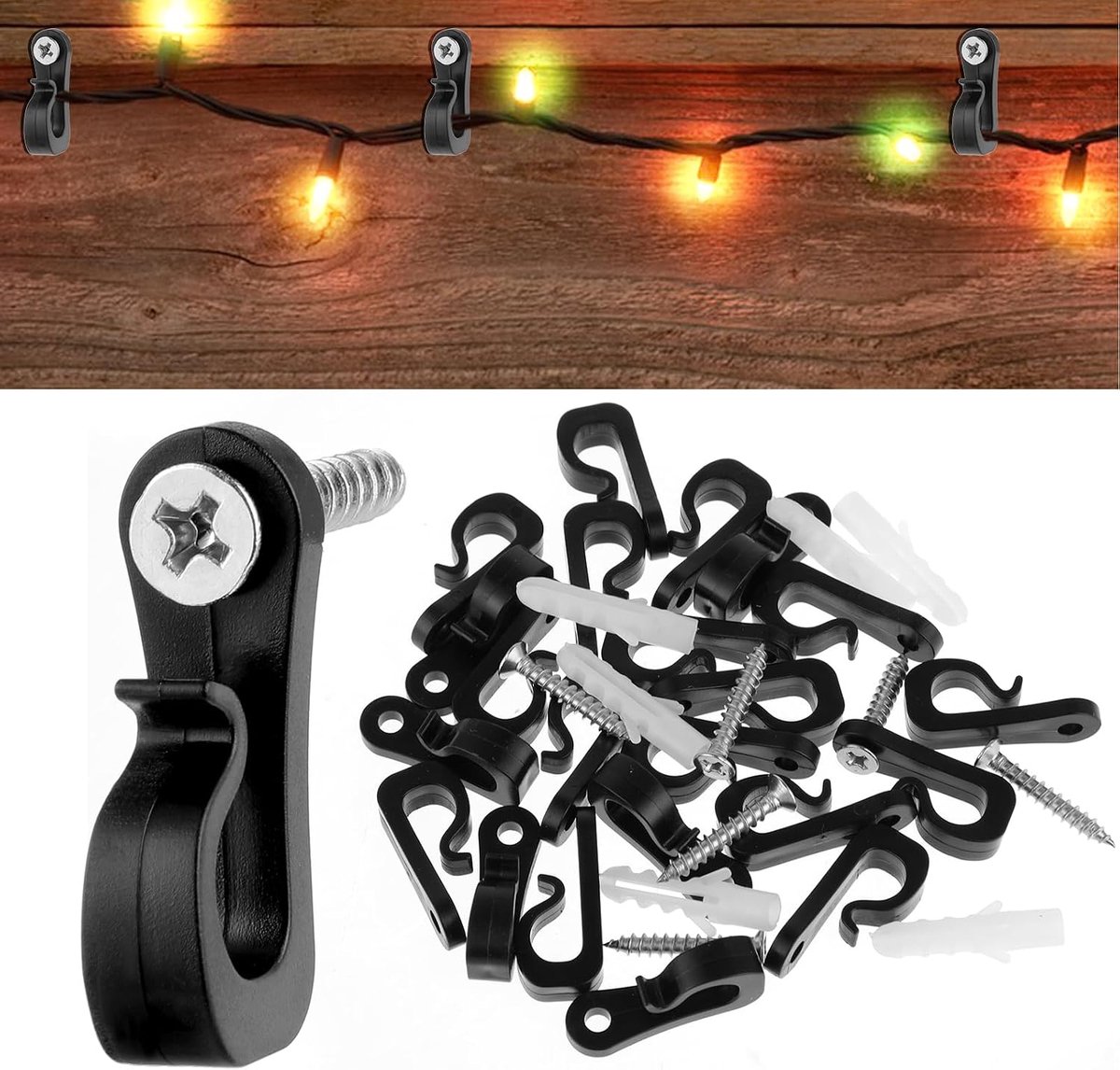 20 Pcs Q-Hanger,Christmas Lights Hook with Phillips Screw for Garage,Christmas Party Decoration,Suitable for Indoor - ShopVlot – foto 7