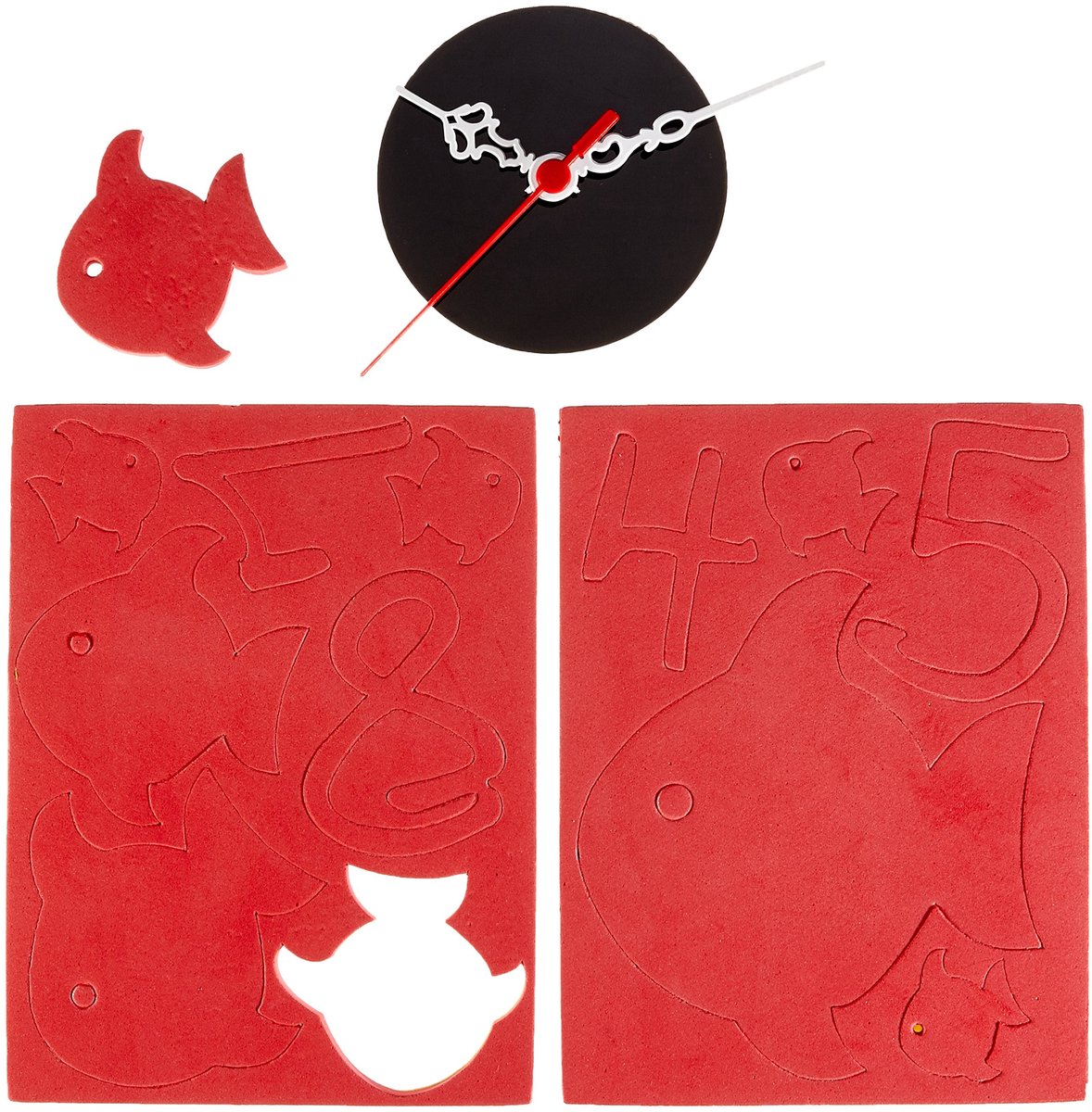 Omgoods - Kleurrijke Wandklok - Decoratieve Klok van Vinyl voor een Vrolijke Sfeer