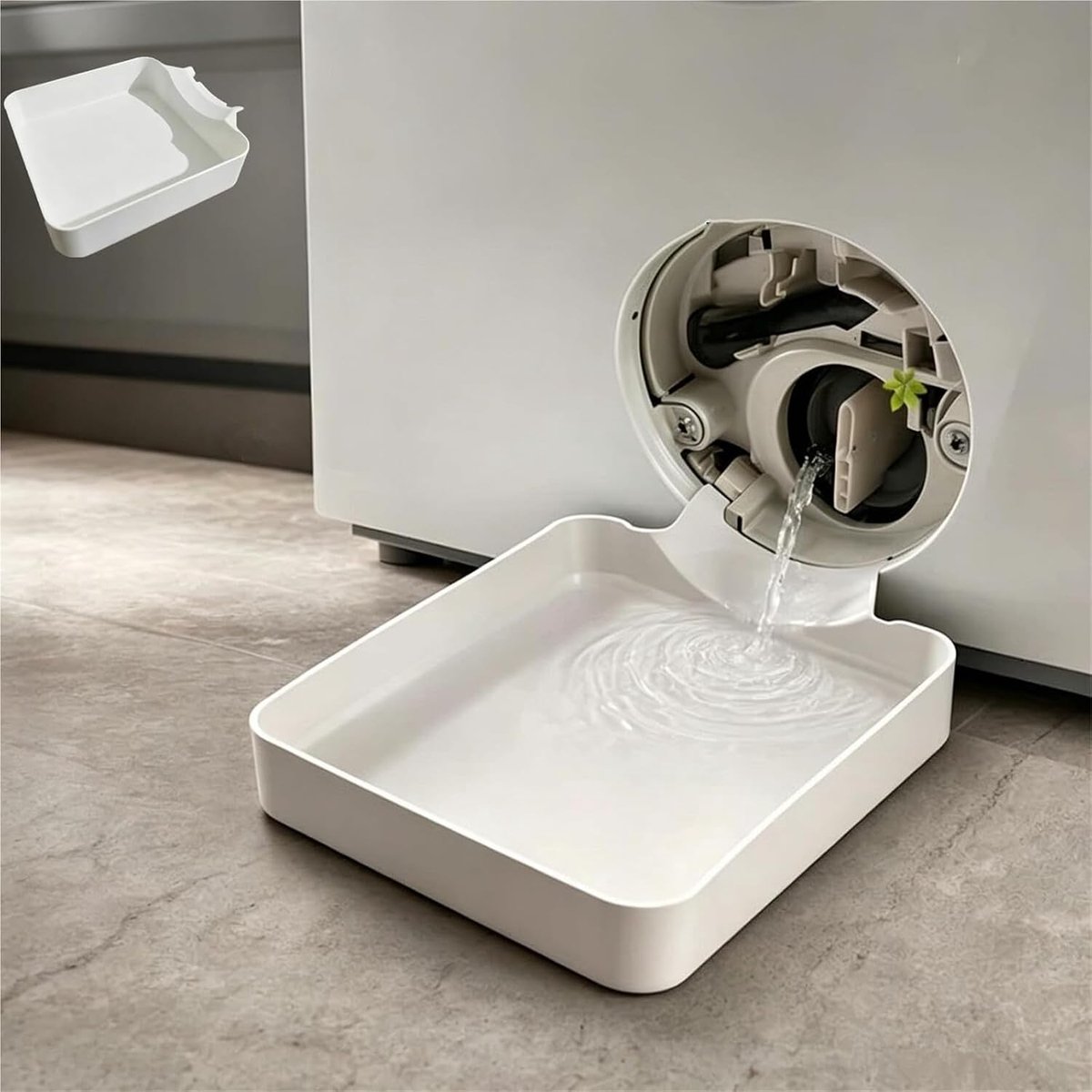 KZQ Universele Waterdichte Antislip Lekbak Voor Wasmachine Met Opstaande Rand – Geschikt Voor Voorladers En Wasdroger (1 Stuk)