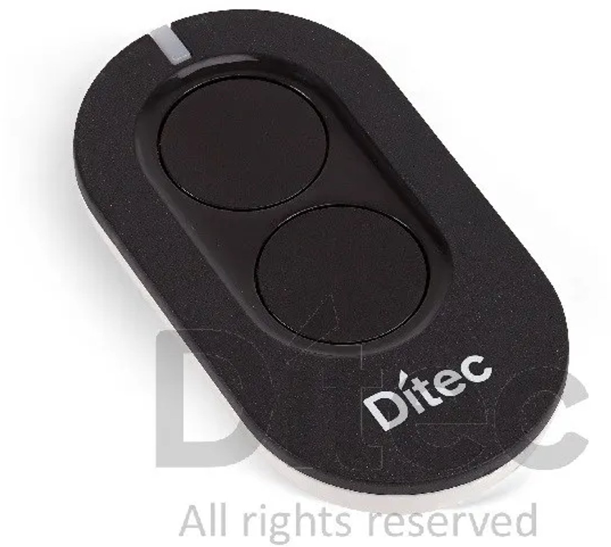 Ditec ZEN 2 Handzender – Universele Afstandsbediening Garagedeur en Poort – 2-Kanaals – 433.92 MHz – Zwart