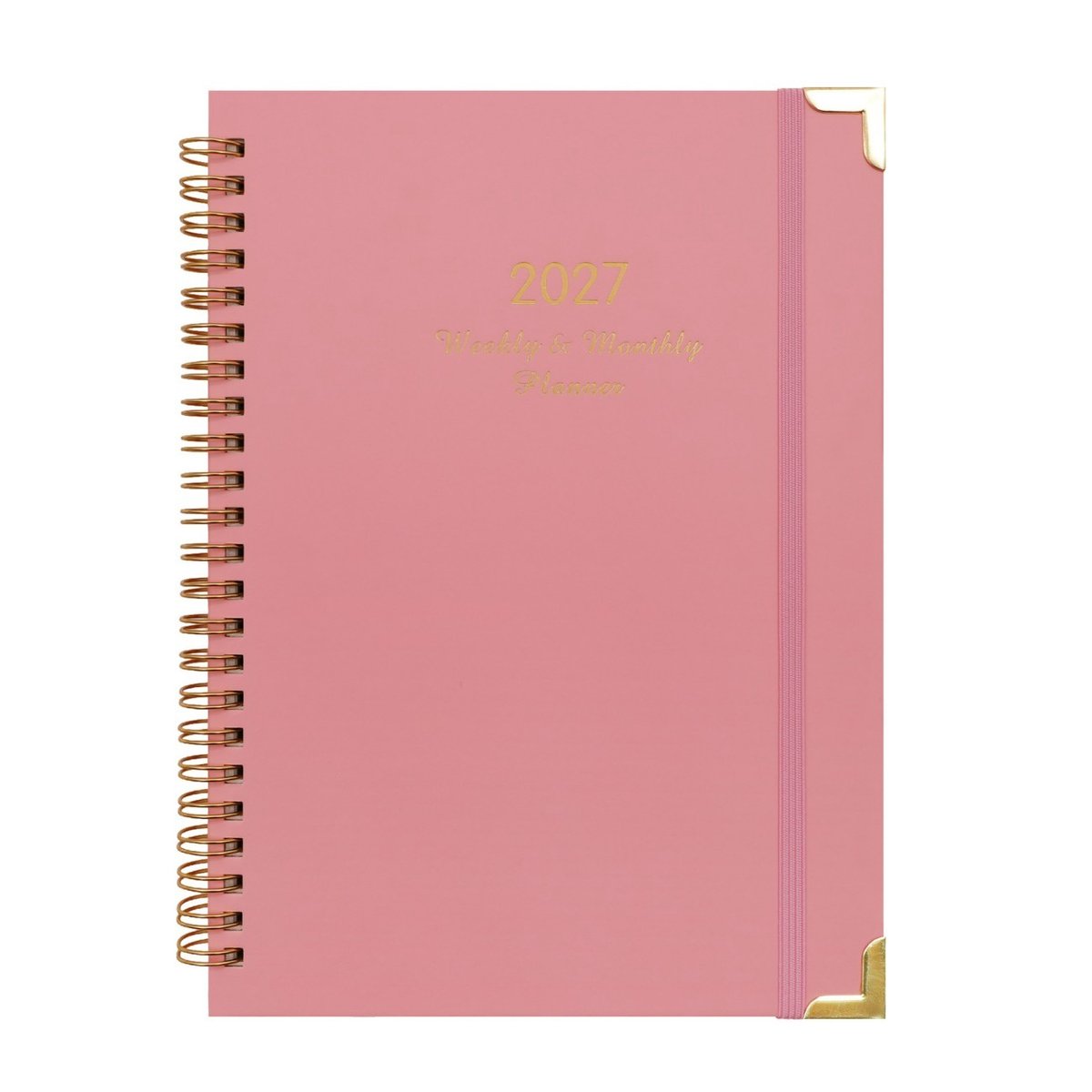 2027 Planner - 21,5*15,7 cm - Week-/maandoverzicht - Spiraalgebonden notitieboek - Planningsnotitieboek - Notitieboek - Januari-december 2027 - Campusplanner - Ideaal voor scholen en kantoren