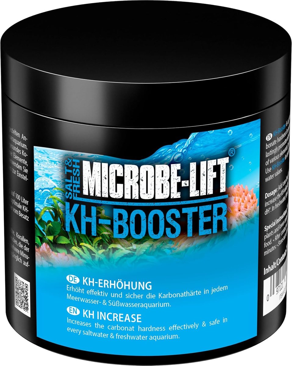 SnelShoppen - MICROBE-LIFT KH Booster voor Aquariums - Carbon Hardheid Verhoger voor Zoetwater en Zoutwater met Nuttige Bacteriën, 250g