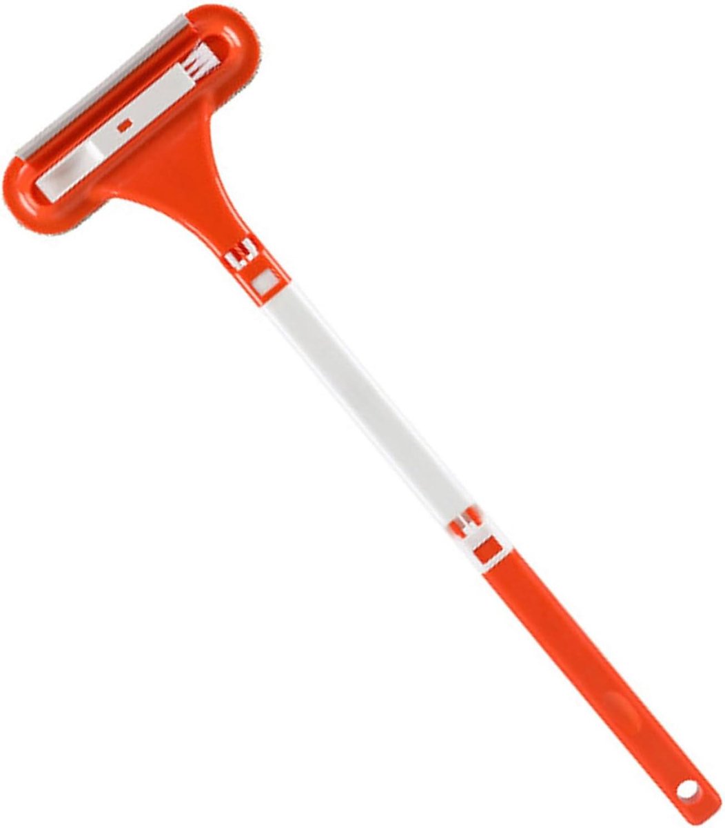 Raamreinigingsborstel - Glasreiniger Raamwisser - Ramen Schoonmaken - 2-in-1 Functionaliteit - 50 cm - Rood