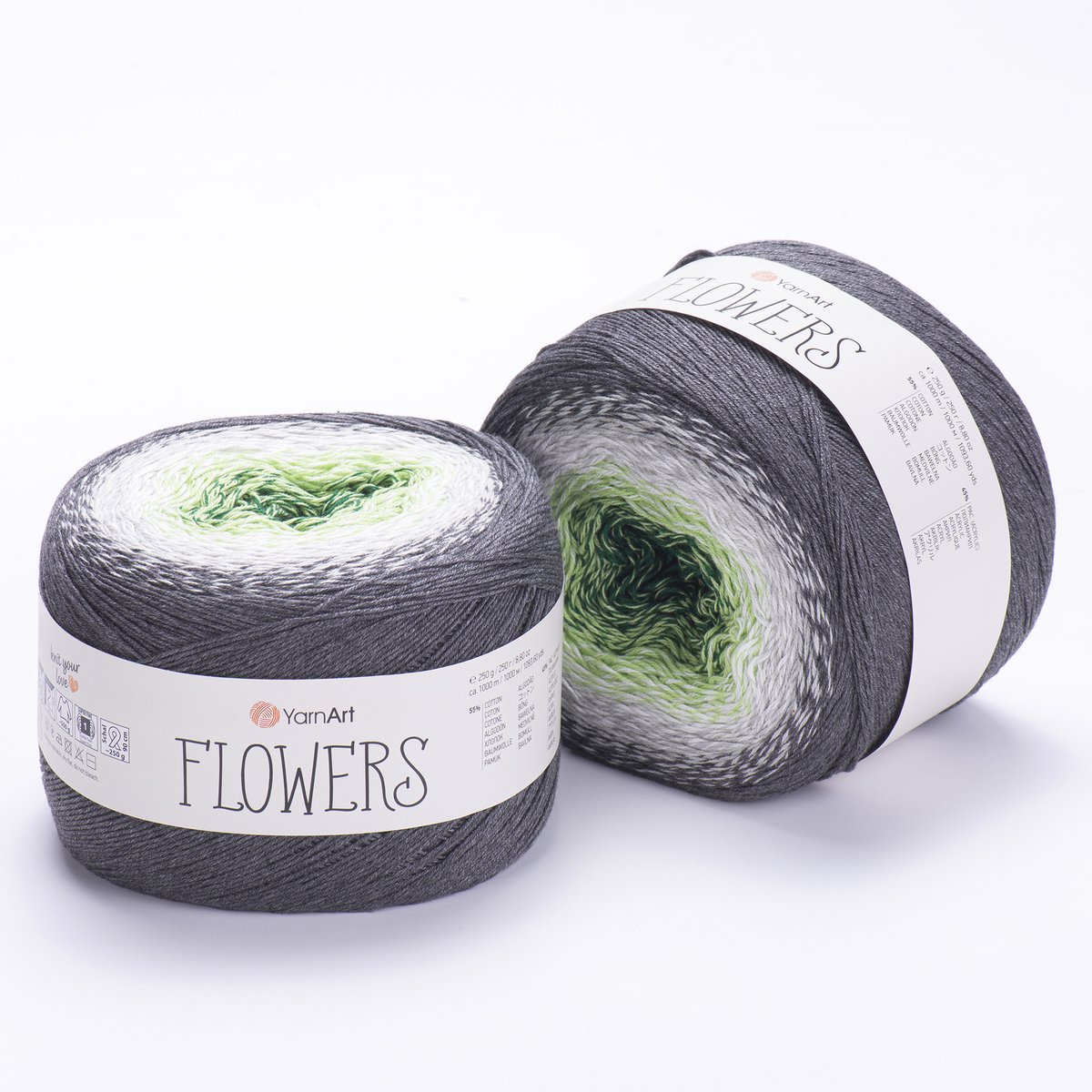 YarnArt Flowers Verloopgaren - 55% Katoen 45% Acryl - voor Haken en Breien - 250g / 1000m - Kleur 291