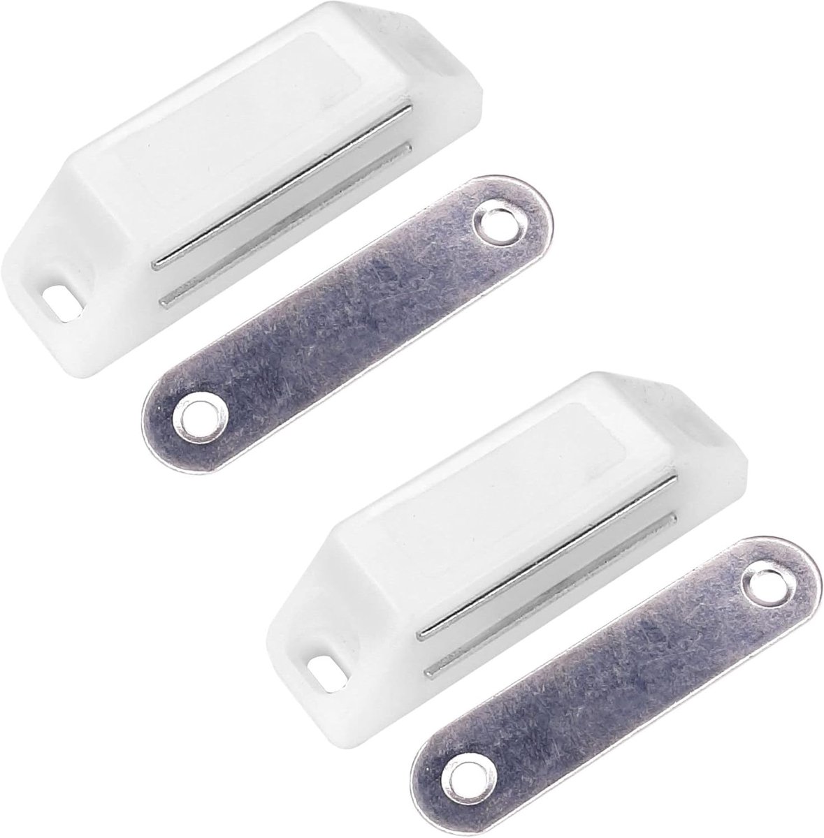 Magnetische Sluiting - Deur Magneet - Meubels Sluiten - Sterke Aantrekkingskracht - 2 Stuks - Wit