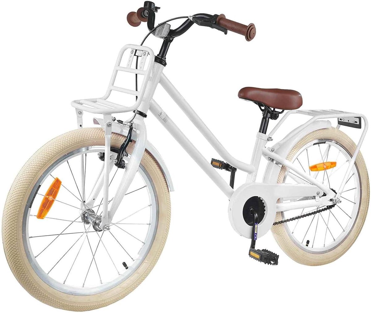Kinderfiets sfiets sfiets Buitenspelen Fietsen Schokabsorberende Banden 20 inch Wit