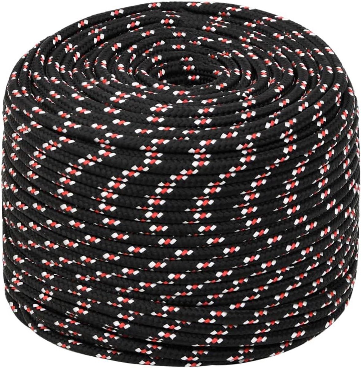 Polypropyleen Touw - Scheepstouw Bootstouw - Vastleggen Boten - Weerbestendig Materiaal - 6 mm x 250 m - Zwart