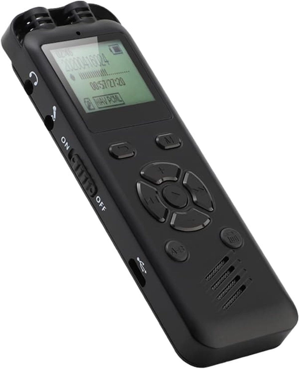 Deze spraakrecorder kan 20 uur lang onafgebroken opnemen, heeft 8 GB aan audiogeheugen en levert heldere en langdurige opnames.