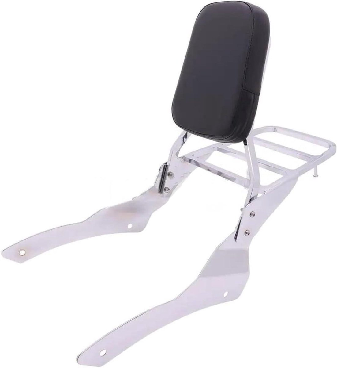 Motorfiets Rugleuning - Passagierssteun Sissybar - Comfortabel Rijden - Afneembaar Ontwerp - N.v.t. - Zilver
