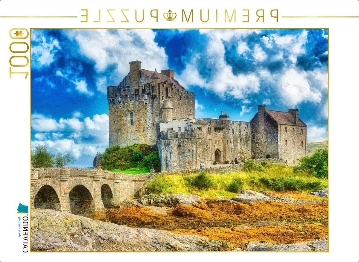 Puzzel Kasteel Schotland - Legpuzzel 1000 stukjes - Ontspanning thuis - Precisie uitgesneden stukjes - 64 x 48 cm - Meerkleurig