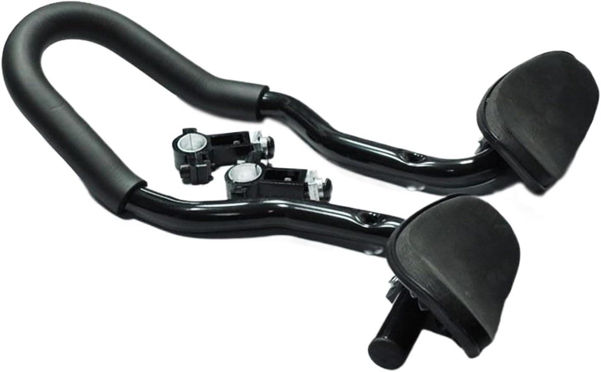 Fietssteunstuur - Fietsarmsteun Aerobar - Comfortabel fietsen - Drukverlichtend ontwerp - Totale lengte 37 cm - Zwart