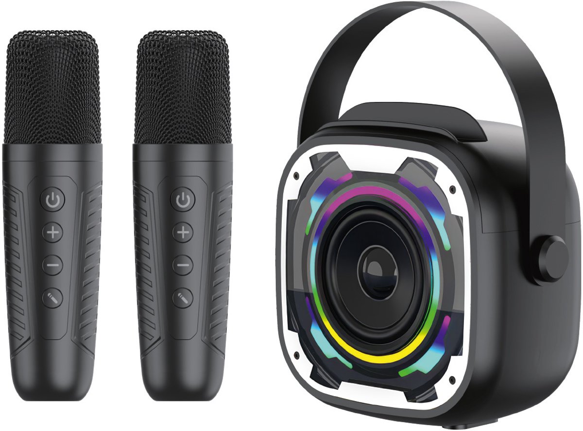 Blavec - Bluetooth Speaker - Karaoke Idol incl 2 Microfoons - WS-08 2MB - Zwart