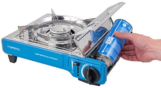 Gasfornuis Camping - Kooktoestel Outdoor - Kamperen Koken - Stopgaz Systeem - 37 x 29 x 13 cm - Blauw — afbeelding 3