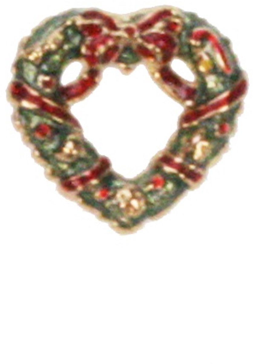 Pin Kerstkrans Hart 2x1,3x1,7cm