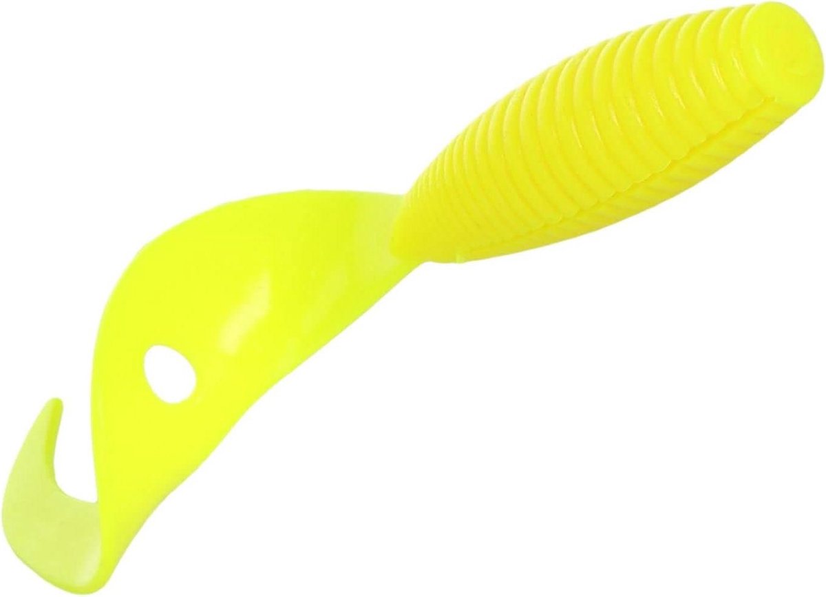 Rubberen Vissen Bijvangers - Twister Lokaas - Roofvissen Vangen - Verdikt Lichaam - 51 mm - Lemon Drop