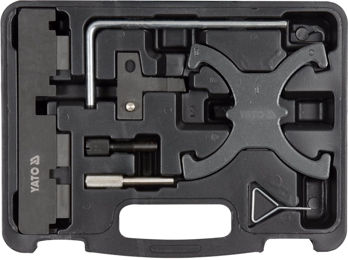 Professionele Distributie Borgset / Kleptiming Set – 7-Delig – Voor Ford Benzinemotoren – Timingset met Koffer – Slijtvast Gehard Staal