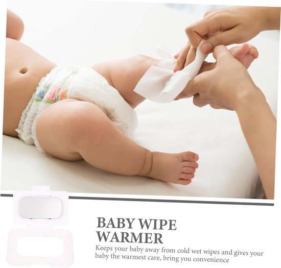Baby Billendoekjes Verwarmer - Billendoekjes Houder - Baby Comfort - Draagbaar Ontwerp - 12x8x1 cm - Wit — afbeelding 5