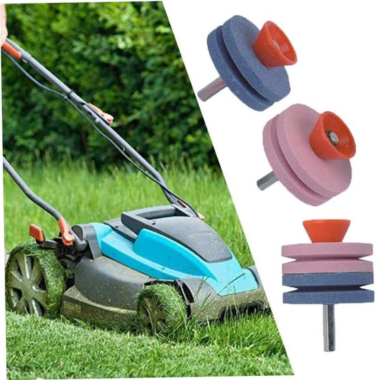 Grasmaaier Slijper - Slijpsteen Tuin - Gereedschap Scherp Maken - Boormachine Opzetstuk - 81 x 56 cm - Grijs — afbeelding 3