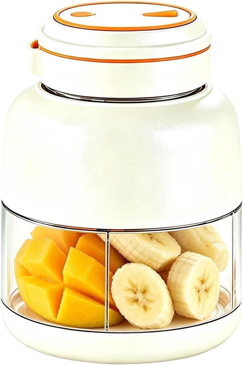 Draagbare Sapcentrifuge Blender - Blender Beker - Gezonde Drankjes Maken - USB-oplaadbaar met Weegschaal - 800 ml - Wit
