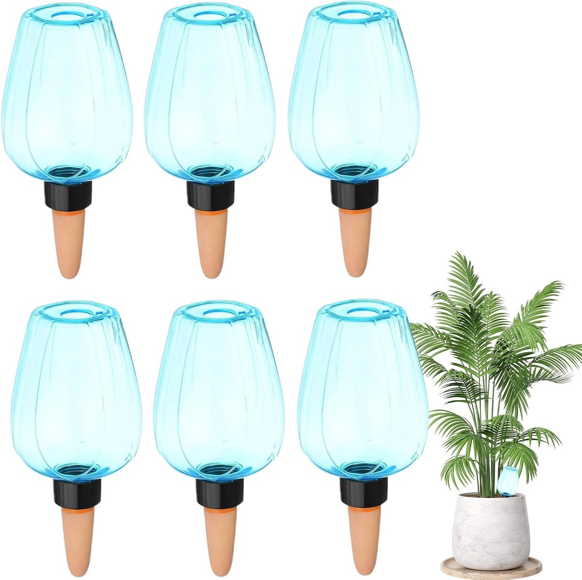 SnelShoppen - 6 Stuks Watergeefballen, 350ml Zelfwaterende Ballen voor Planten, Automatische Irrigatieballen, Waterdispenser voor Planten, Blauw