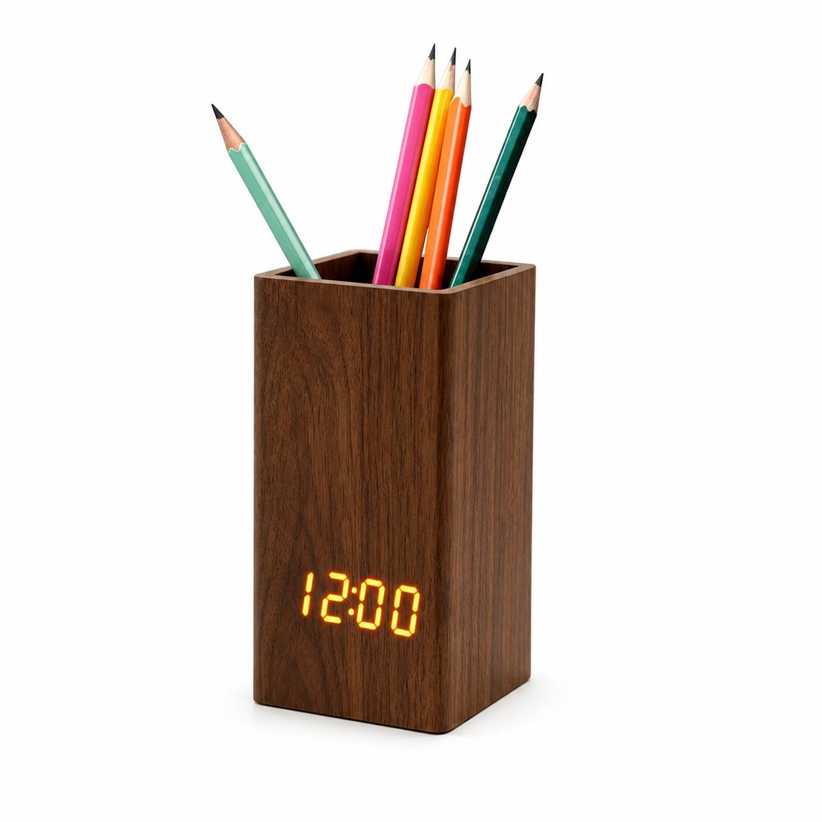 Nexeli NX-CC-04 Digitale Wekker met Pennenhouder – Bureau Organizer – 3 Alarmen – Kalender – Temperatuurweergave