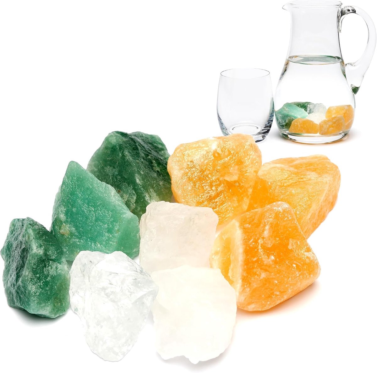 kracht & moed mengsel | 100% natuurstenen: bergkristal, sinaasappelcalciet, aventurijn | waterstenen/helende stenen