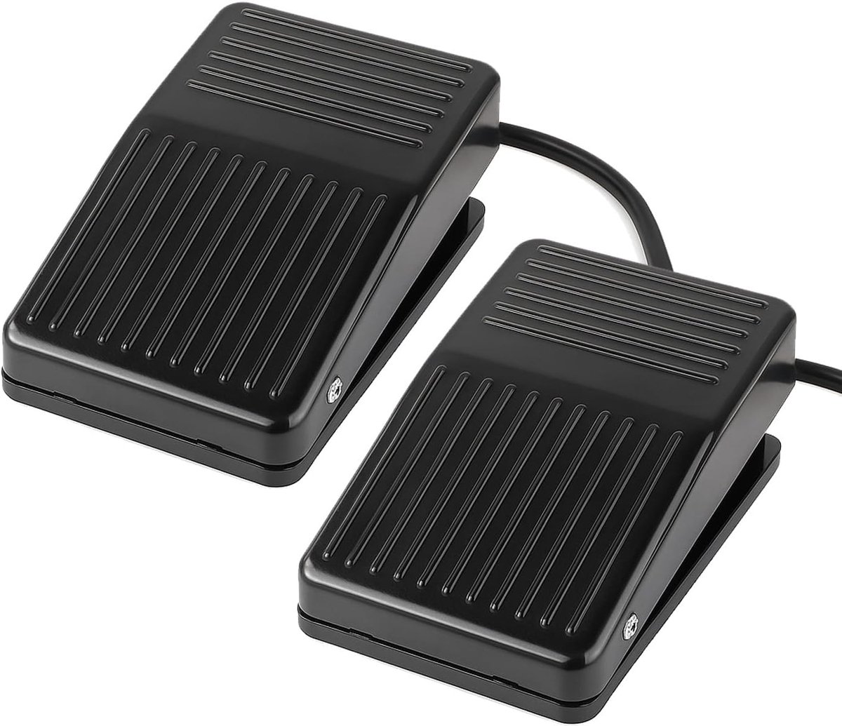 2stuks 250Vac 5A Momentan Voetpedaalschakelaar, Spdt No Nc Industrie