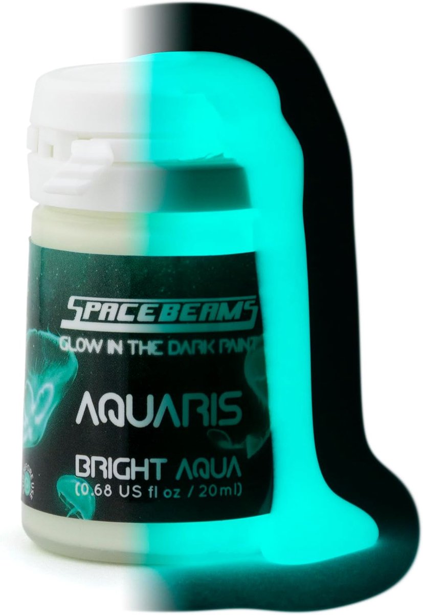 SnelShoppen - Glow In The Dark Verf 20ml, Aqua Luminiserend, Niet-Toxisch, Waterbasis, Ideaal voor Feest, Kinderen, Creatieve Projecten
