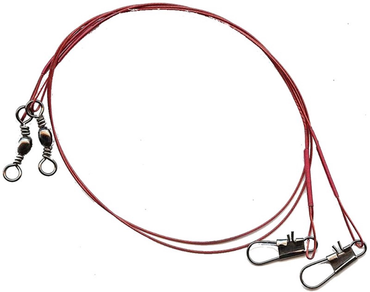 LFT 2 pack steel wire 30cm 1x7 red