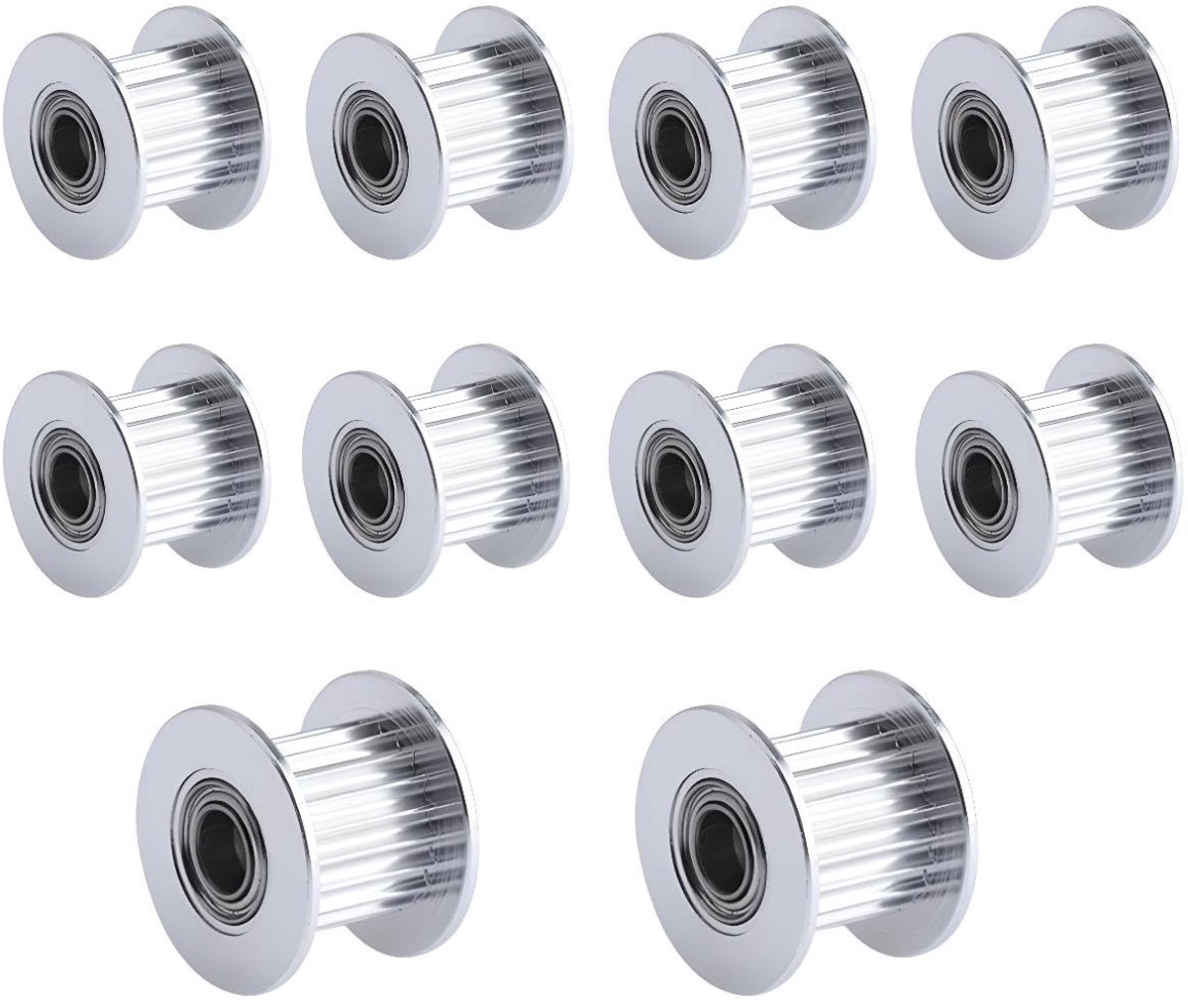 Print GT2 Idler Pulley GT2 riemschijf 20 Teeth Tanden Bore 5mm for Voron 2.4 for 3D Printer 9mm/10mm Width GT2 Timing Belt.(10pcs)