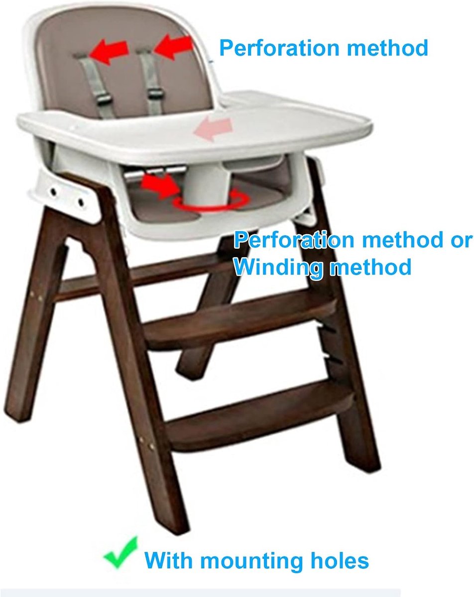 SnelShoppen - Universele 5-Punt Veilige Autogordel voor Kinderwagens en Hoge Stoelen, Verstelbare Nylon Bandjes met Schouder- en Kruisbanden, Multifun