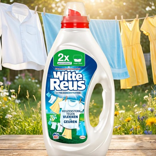 Witte Reus Ultra Concentrated Gel Wasmiddel | 2 x 62 wasbeurten | 124 wasbeurten | Voordeelverpakking