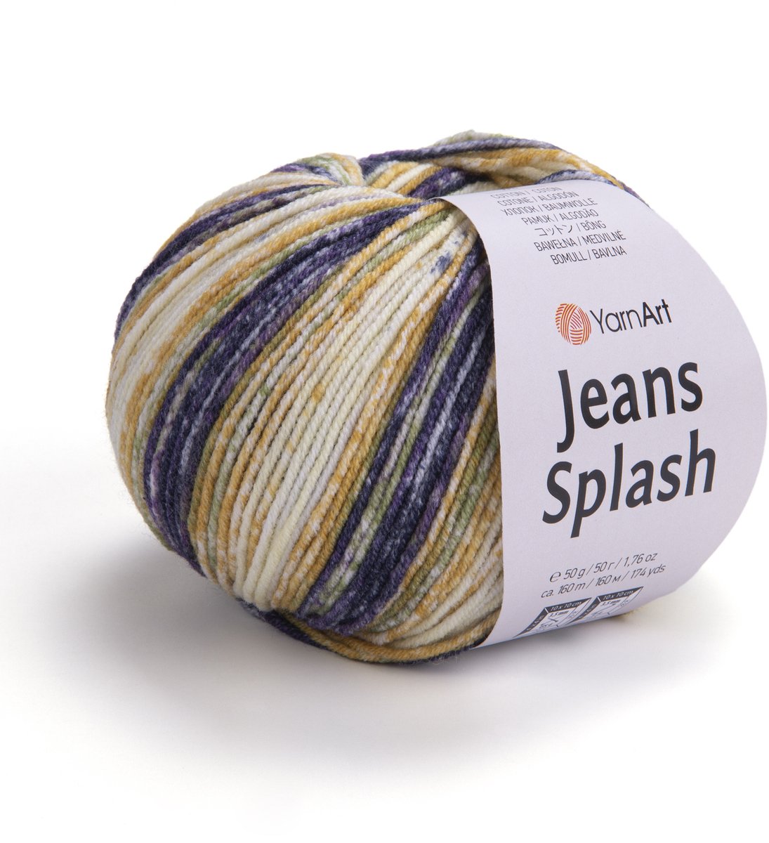 YarnArt Jeans Splash - 55% Katoen 45% Acryl - voor Haken en Breien - 50g / 160m - Kleur 953