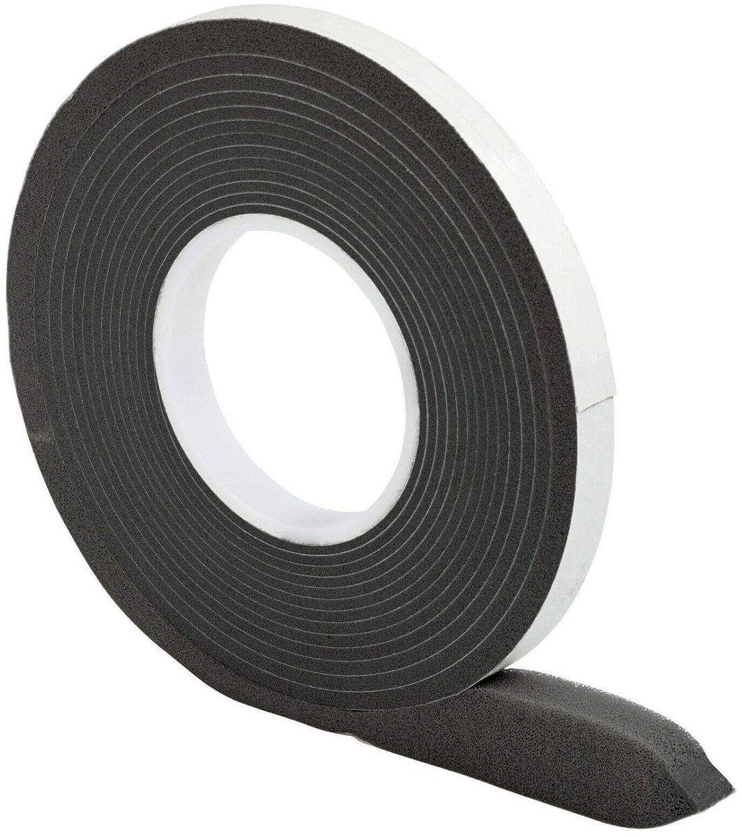 SnelShoppen - Compressietape 40/4 mm - Anthraciet - 8 m rol - Zelfklevend - Vochtbestendig - Voor binnen en buiten - Ideaal voor voegen en constructie