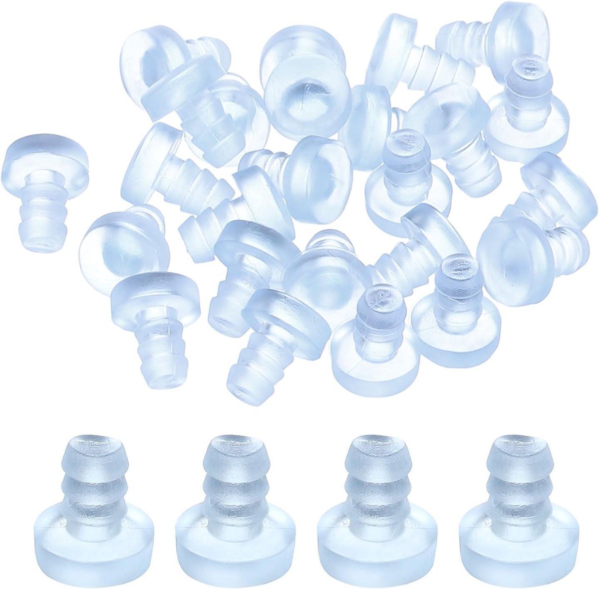 Glasplaatbuffers - Rubberen buffers Antislip afstandhouders - Meubels beschermen - Zachte demping - 76 stuks - Transparant