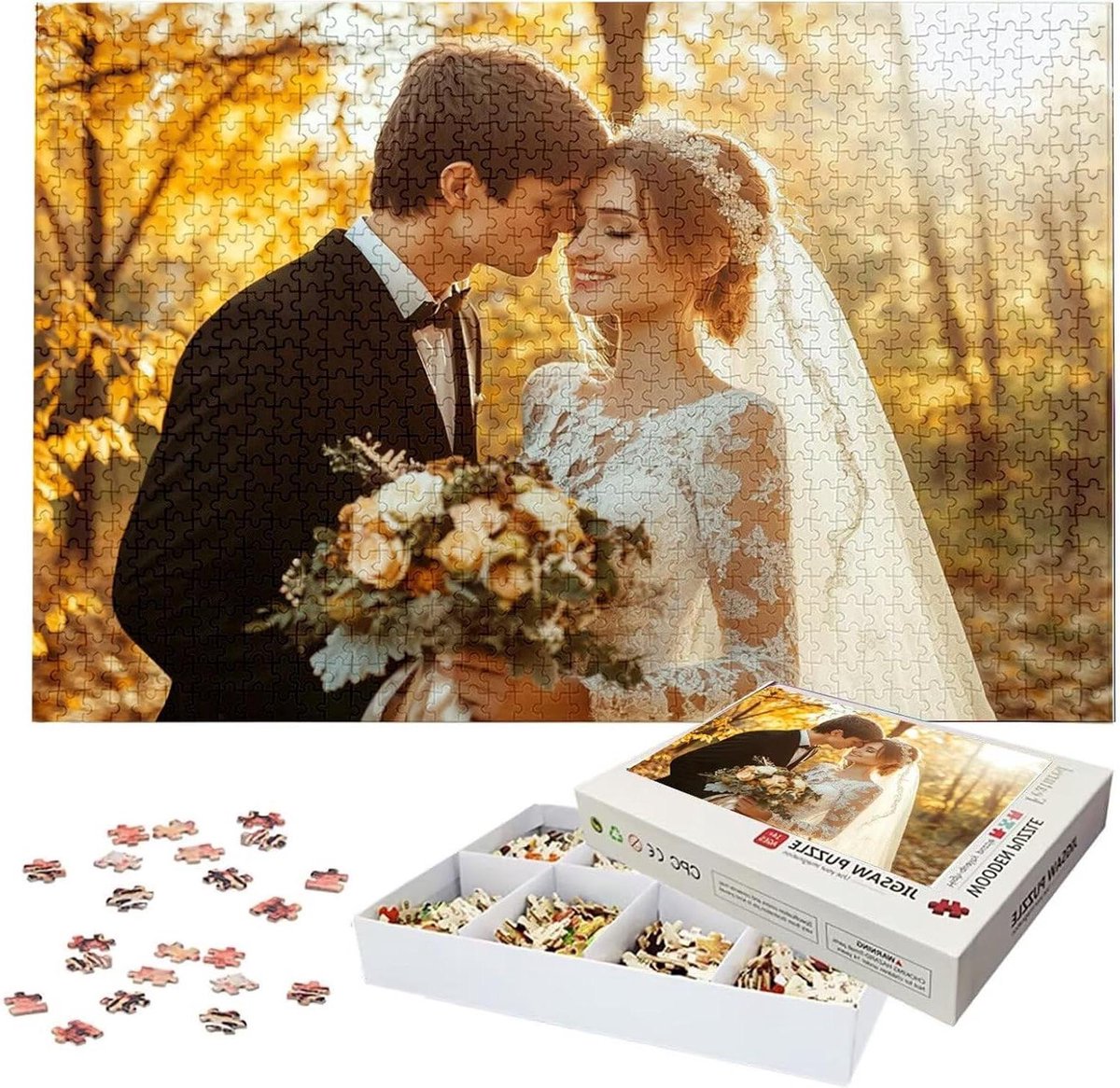 Gepersonaliseerde Fotopuzzel - Puzzel met Foto - Herinneringen Vormgeven - Hoogwaardig Hout - 141x87cm 4000 stukjes - Full Color