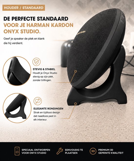 Speaker standaard geschikt voor Harman Kardon Onyx Studio - Vervangende speaker voet en onderstel - Zwart — afbeelding 3