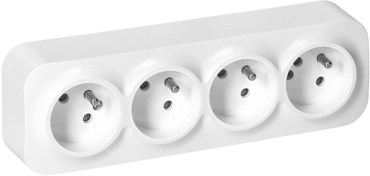 Stopcontacten Type E - Opbouw Stopcontact met Glanzende Afwerking