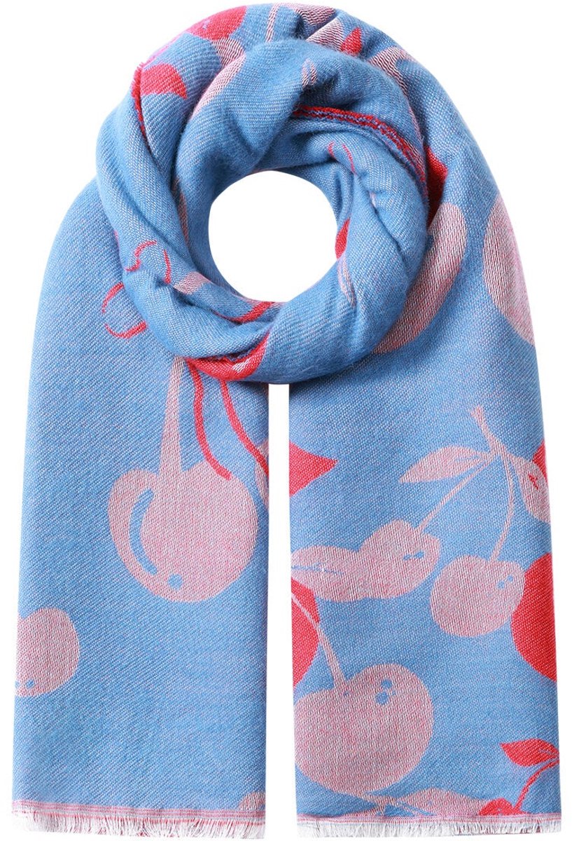 Wintersjaals kersen casual acryl dagelijkse accessoires - Blauw