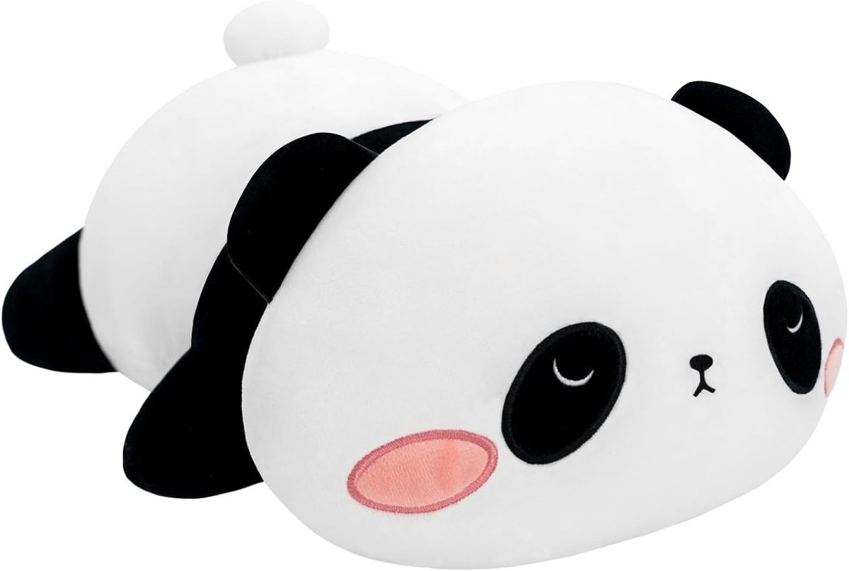 Zachte Panda Knuffel met Zwaard - Gewogen Pluche Dier tegen Angst - Schattig Kussen voor Kinderen en Volwassenen, 35 cm, 0,7 kg