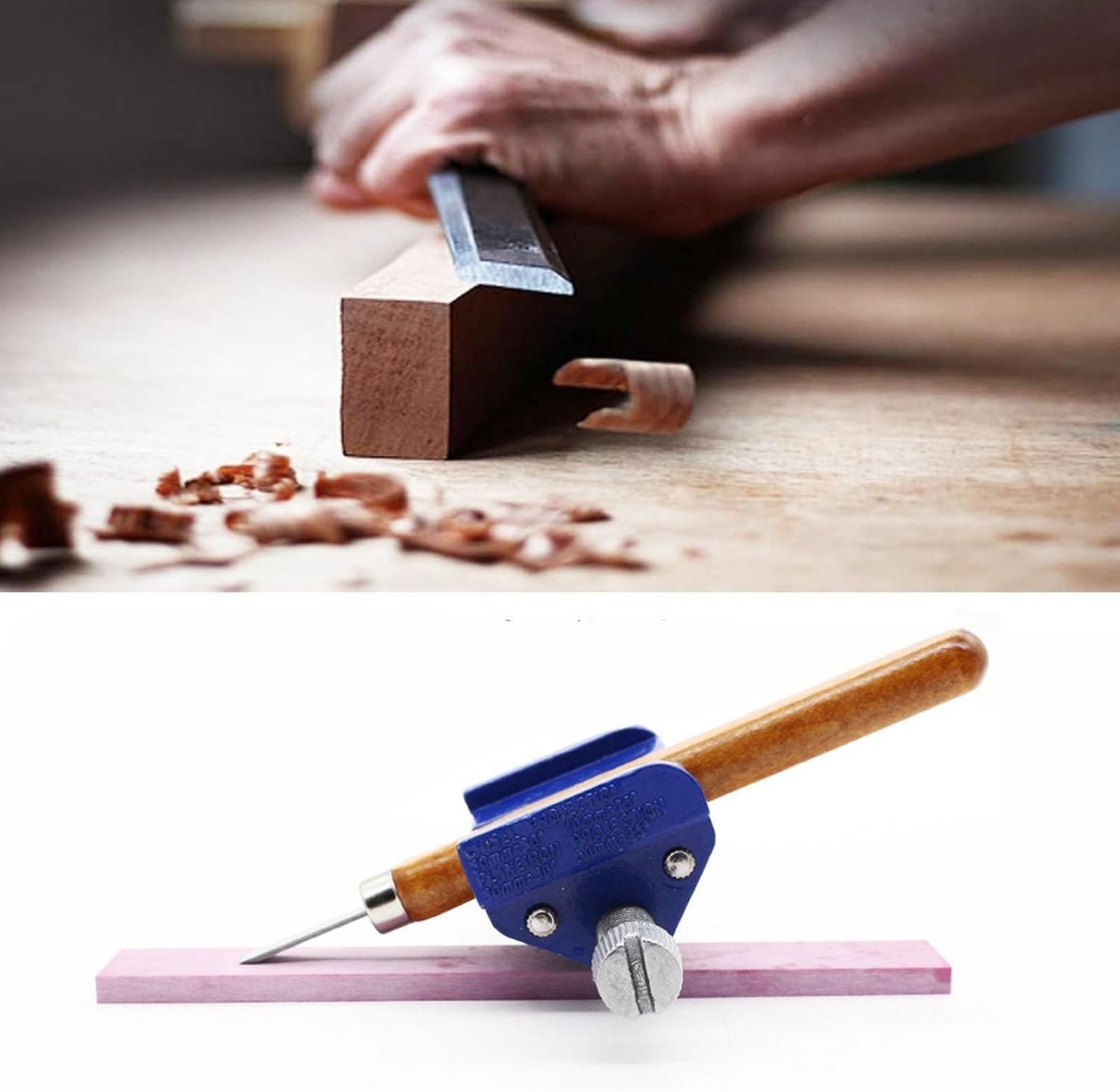 Houtbewerkingsset van 8 Stukken met Houten Koffer voor Beginners en Professionals in Houtbewerking — cadeau in Hobby - foto 4
