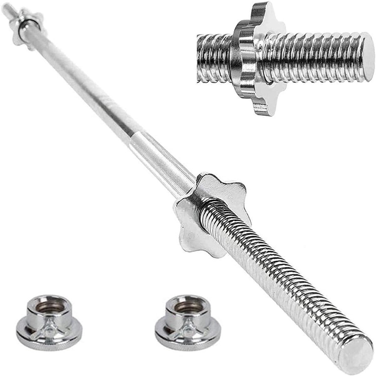 Curl Bar Set - Fitness Bar - Kracht Training - Ergonomisch Ontwerp - 1.5 Meter - Chroom