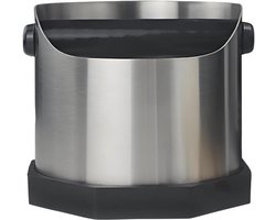 Koffie Knock Box - Espresso Bak - Koffie Resten Verwijderen - Antislip Basis - 750ml Capaciteit - Zilverkleurig