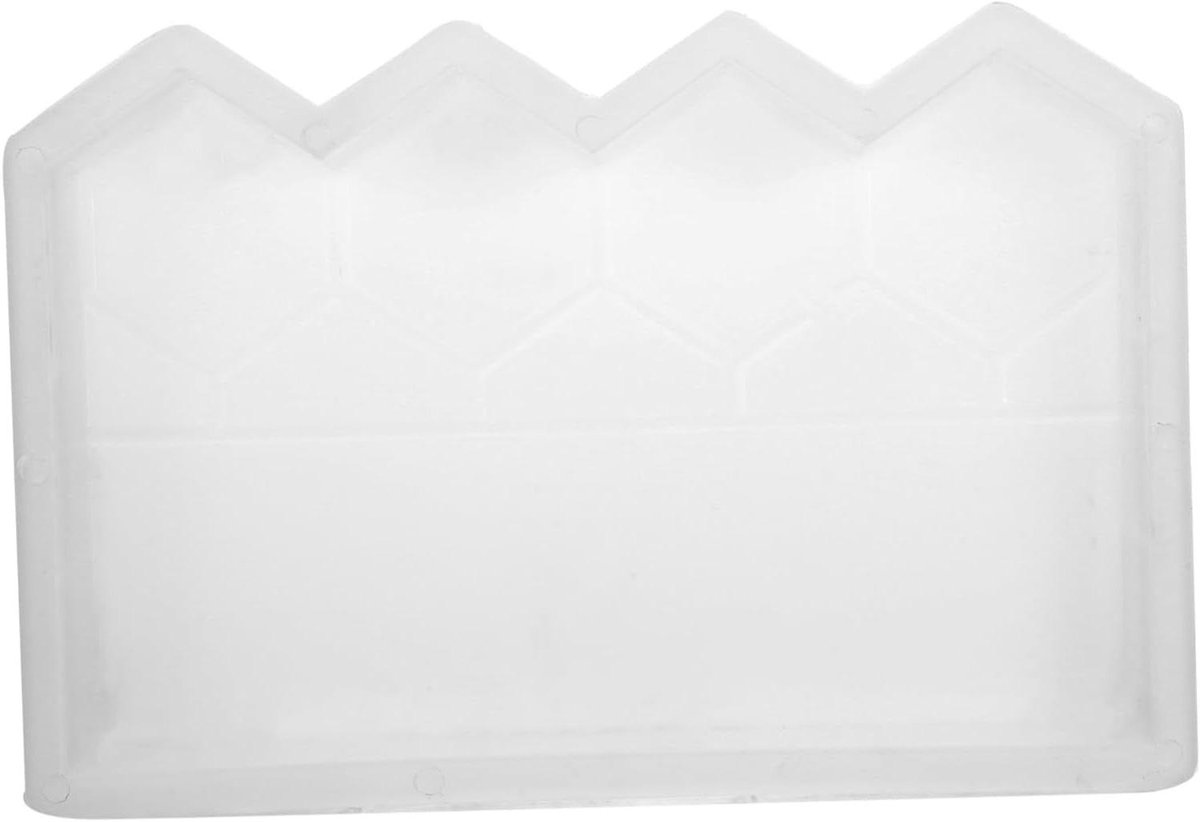 Betonvorm Tuinhek - Hekvorm Cement - Tuinpad Aanleggen - Herbruikbaar Kunststof - 40x26x6.5 cm - Wit