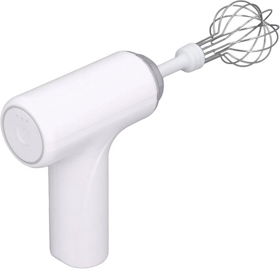 Elektrische Eierklopper - Handmixer Draadloos - Keukenwerk - Draadloos Ontwerp - 23D x 20B x 5H cm - Wit — afbeelding 4