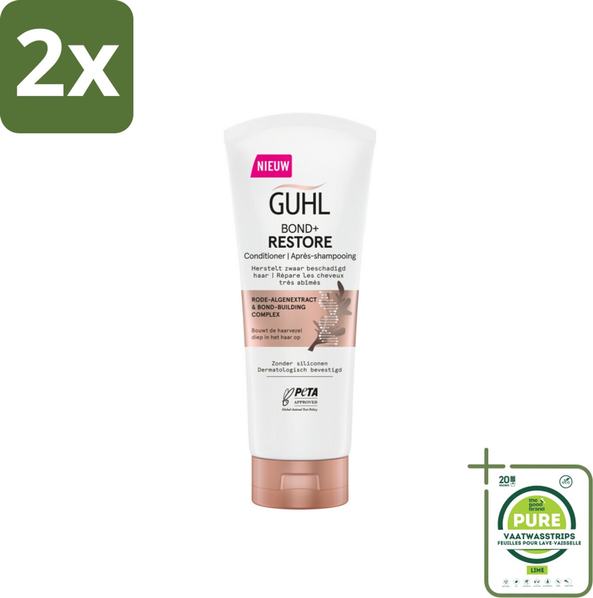 Guhl - Conditioner - Bond+ Restore - 200 ml - Voordeelverpakking - 2 stuks - Haarverzorging - Conditioner