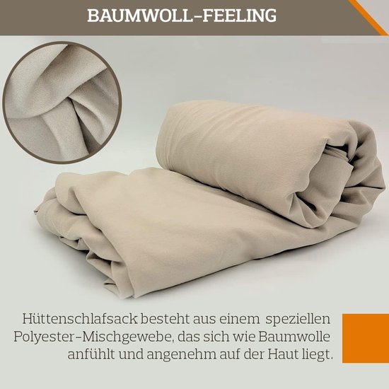 Huttenslaapzak - zomerslaapzak voor binnen en buiten - 1 stuk - blauw - 220 x 90 cm van High Peak — afbeelding 4