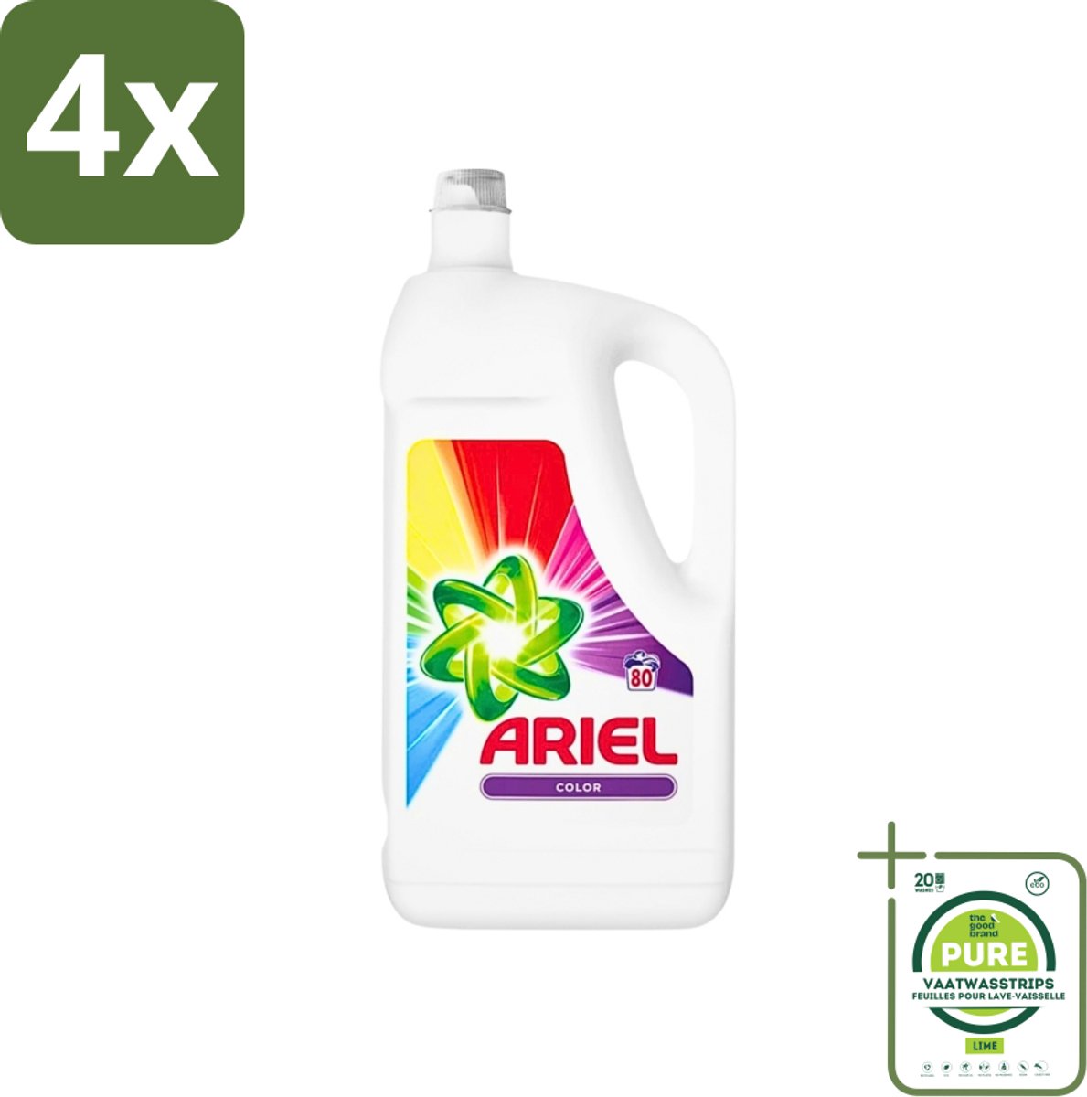 Ariel - Wasmiddel - Color - 80 Wasbeurten - 2,64 liter - Voordeelverpakking - 4 stuks - Ariel Color - Wasmiddel