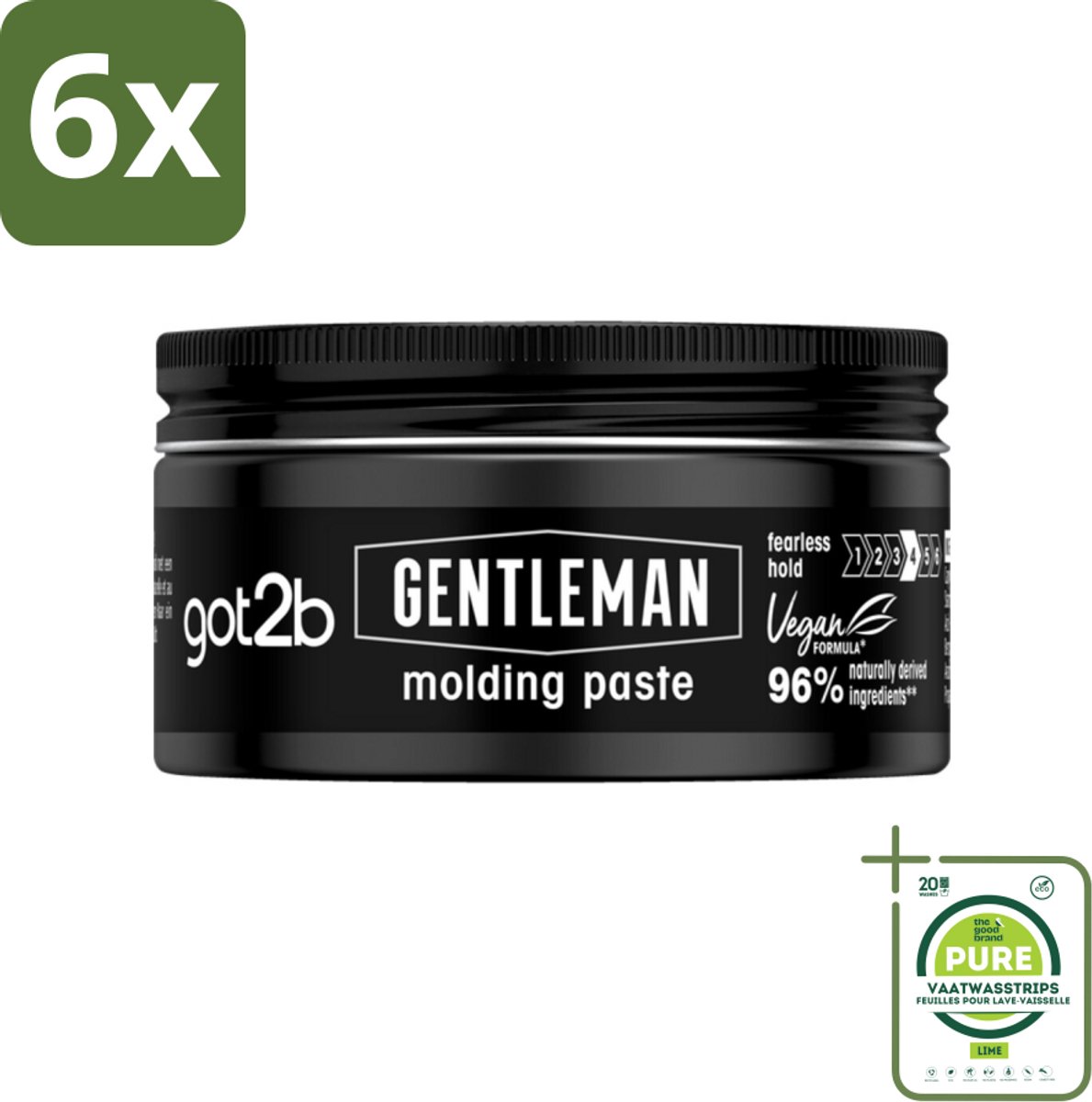 Got2B - Molding Paste - Gentleman - 100 ml - Voordeelverpakking - 6 stuks - Haarmodel - Stijlvolle look
