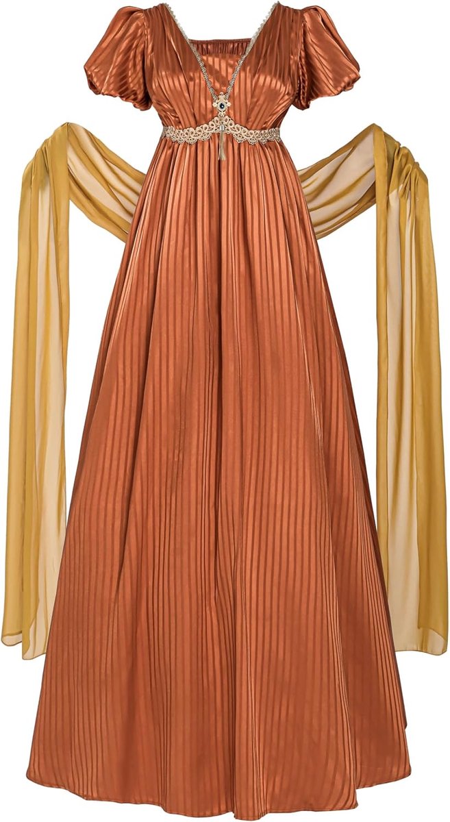 Regency Jurk voor Dames, Jane Austen Empire Taille, Renaissance Jurk
